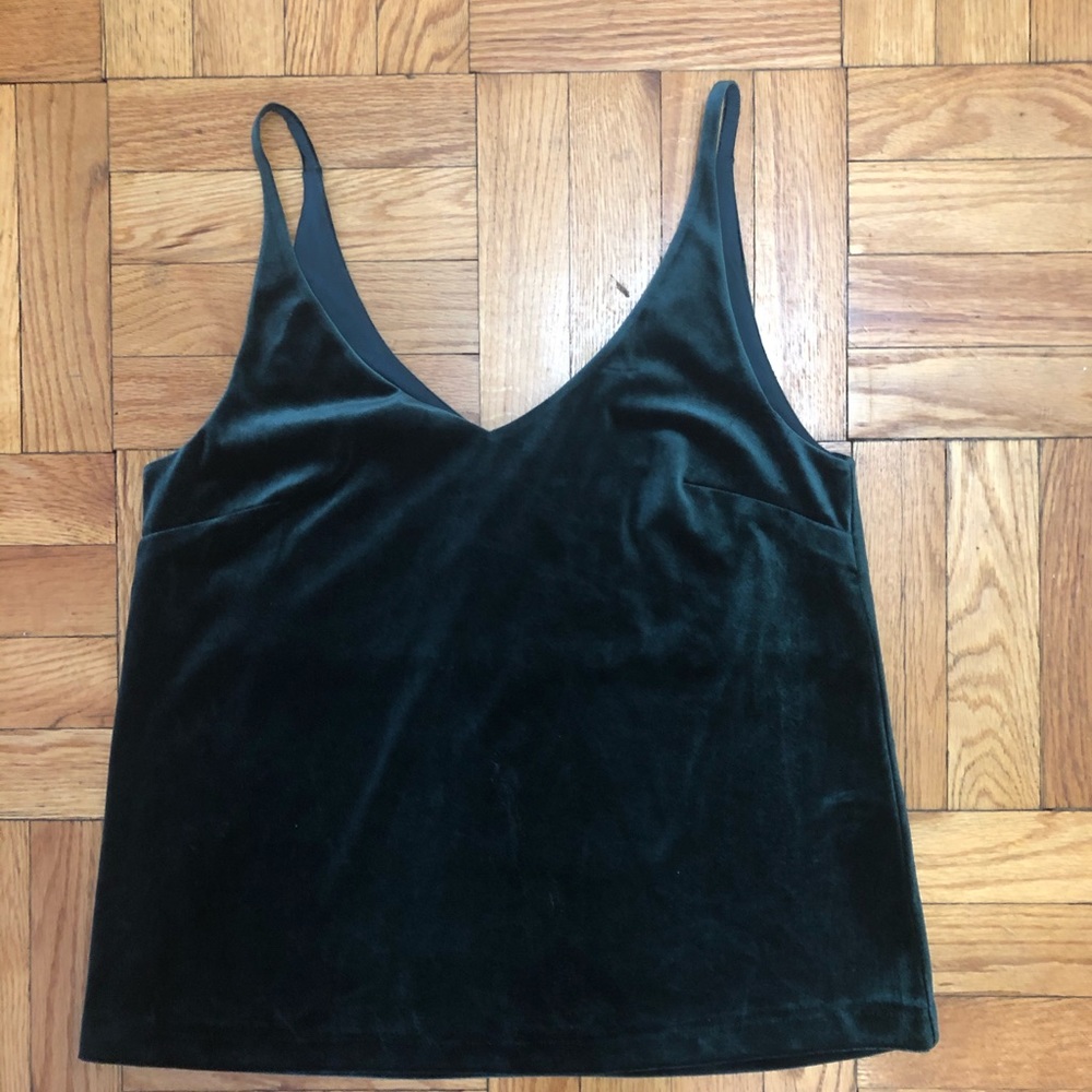 Oak and Fort Velvet Dark Blue Top size M